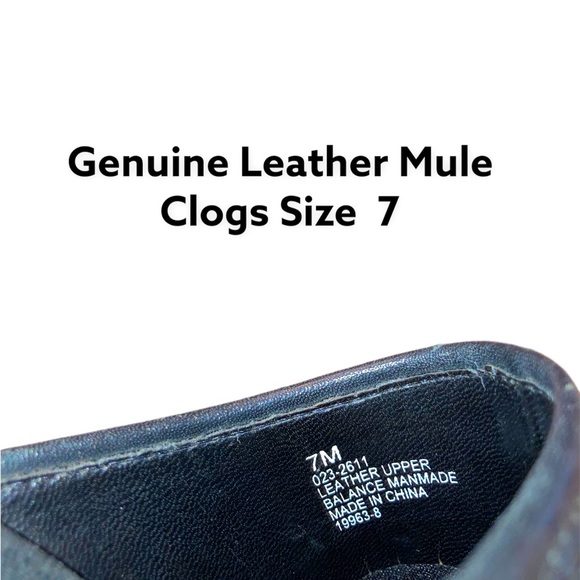a.n.a Black Leather Mule Clogs - Picture 2 of 6
